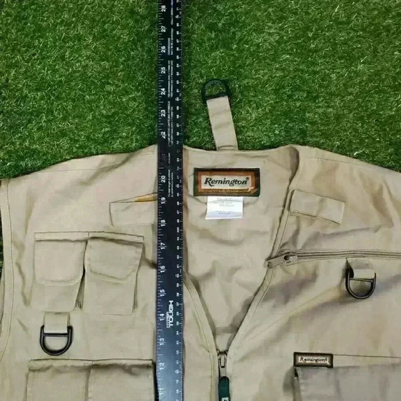 Remington Multi-Pocket Tan Khaki Full Zip Hunting Vest Mens XXL - Picture 7 of 8